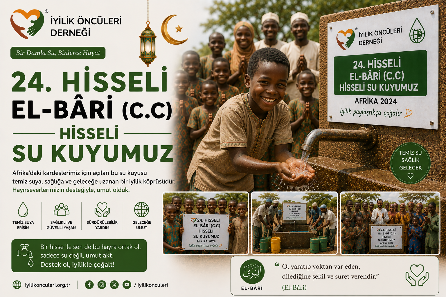 24. hisseli El-Bâri (c.c) hisseli su kuyumuz